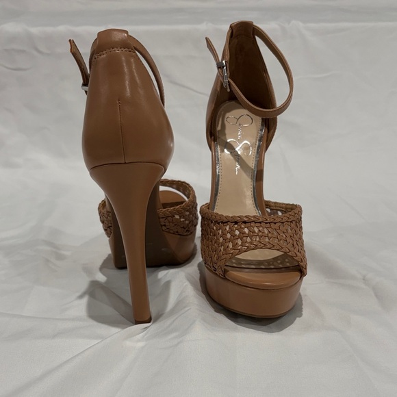 Jessica Simpson Nude Woven Platform Heels - Picture 4 of 6